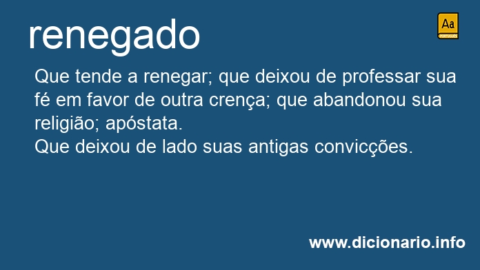 Significado de renegados