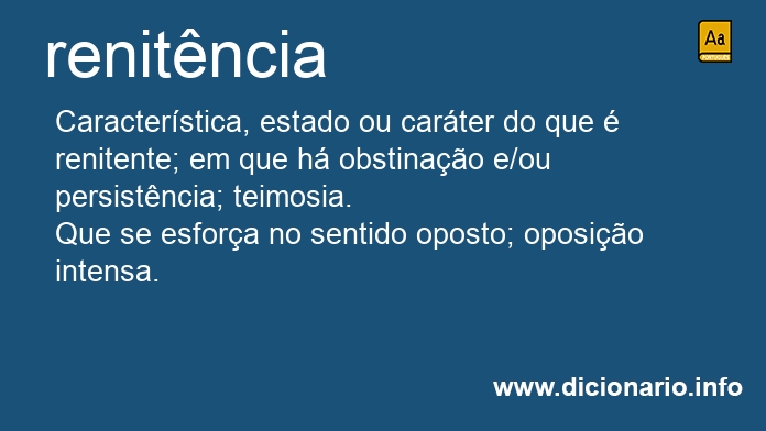 Significado de renitncia