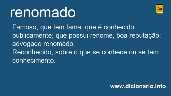 Significado de renomado