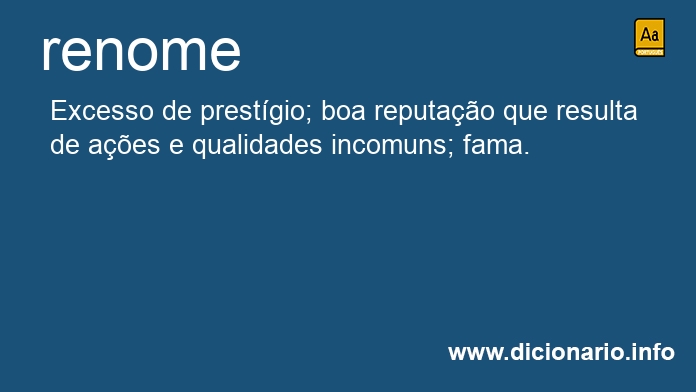 Significado de renome