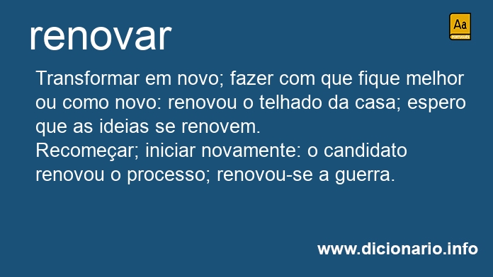 Significado de renovado