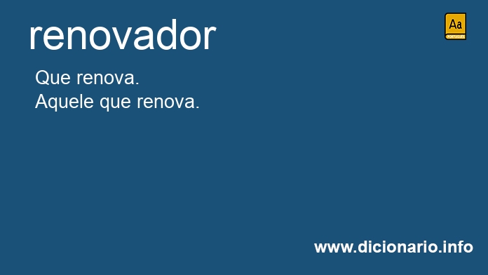 Significado de renovador