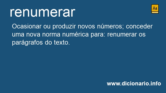 Significado de renumerado