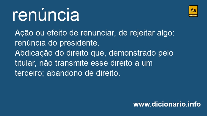 Significado de renncia