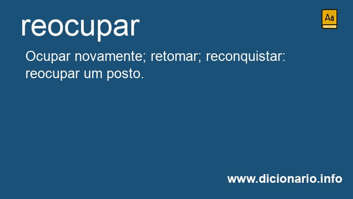 Significado de reocupar