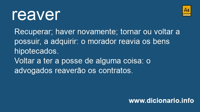 Significado de reouvera