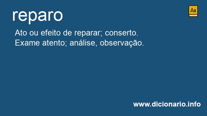 Significado de reparo