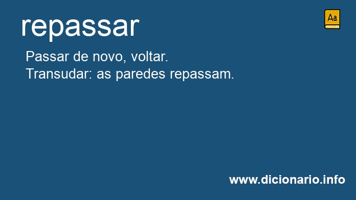 Significado de repassars