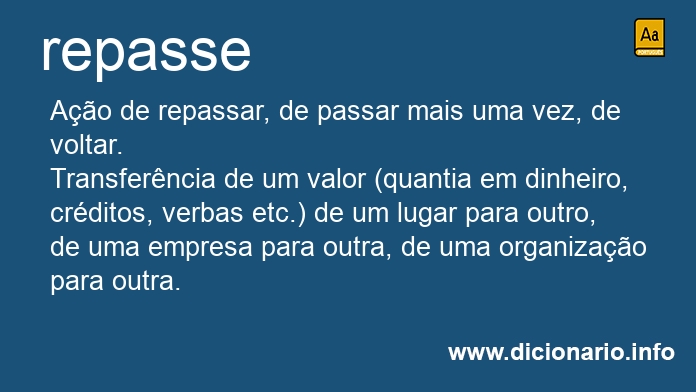 Significado de repasse