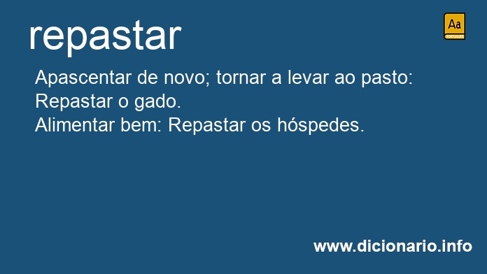 Significado de repastando