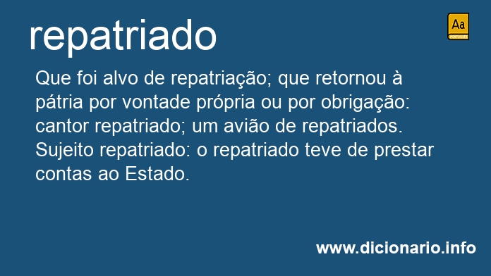 Significado de repatriados