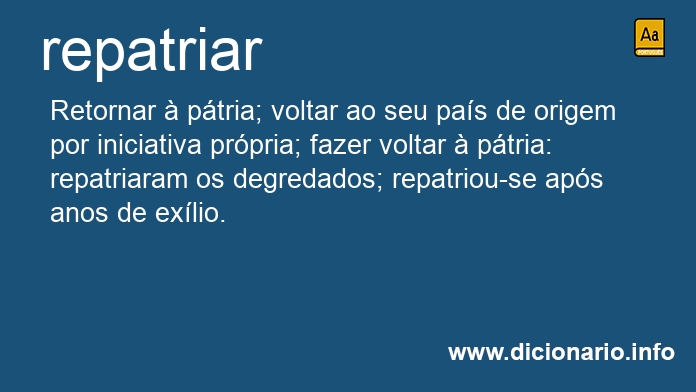 Significado de repatriaramos