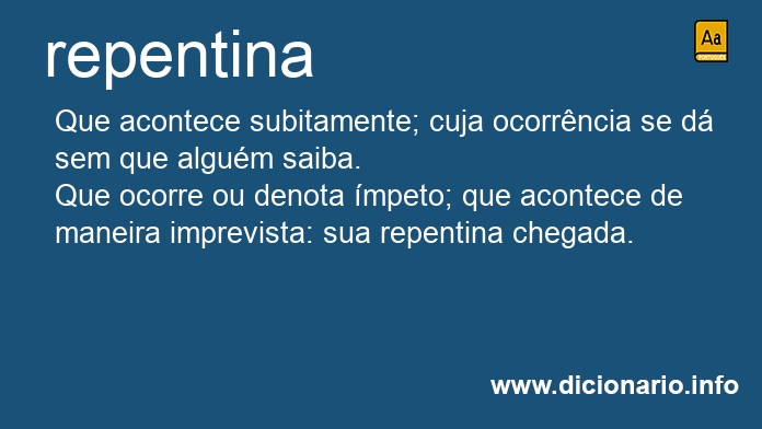 Significado de repentina