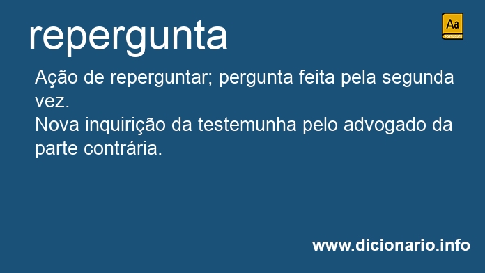 Significado de repergunta