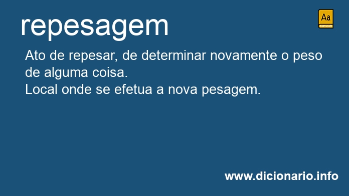 Significado de repesagem