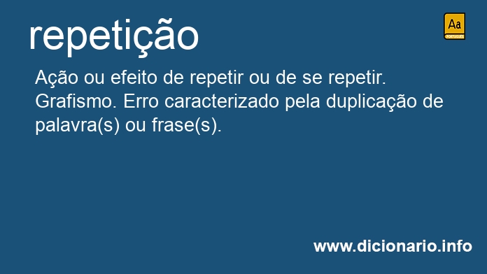 Significado de repetio