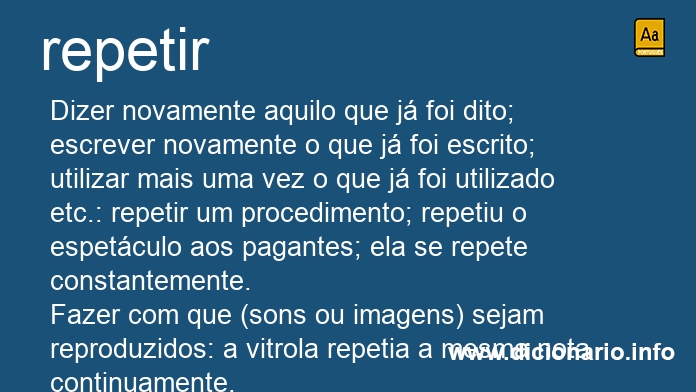 Significado de repetir