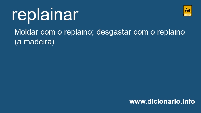 Significado de replainar