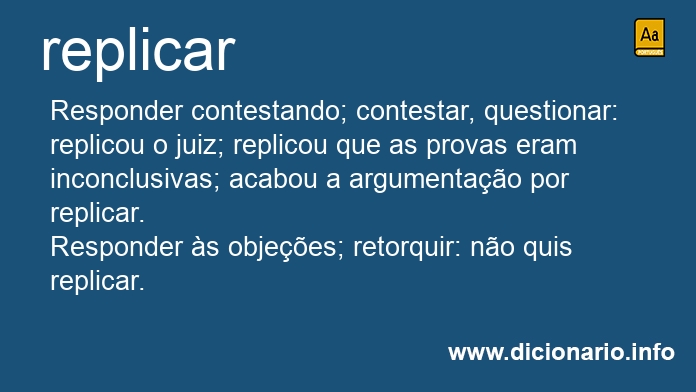 Significado de replicar