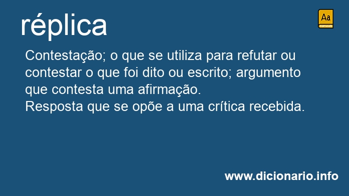 Significado de rplicas