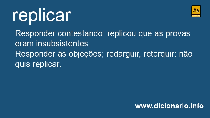 Significado de replicassem