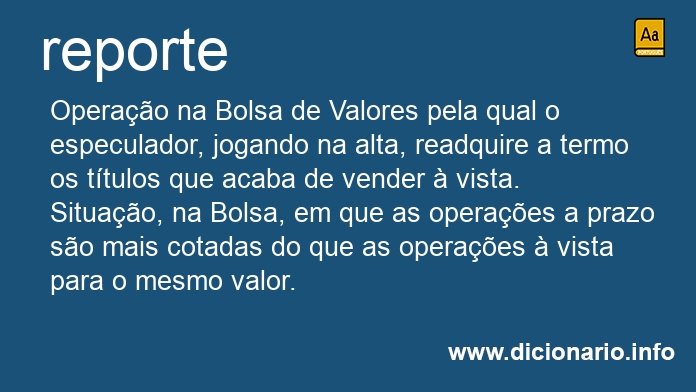 Significado de reporte