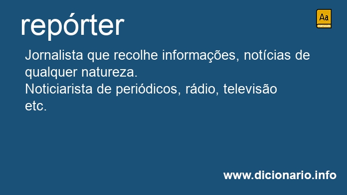 Significado de reprter