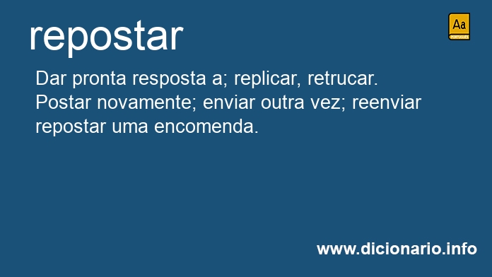 Significado de repostar