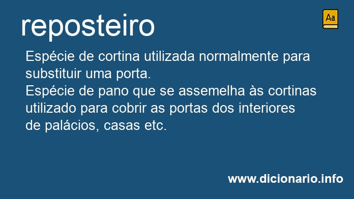 Significado de reposteiro