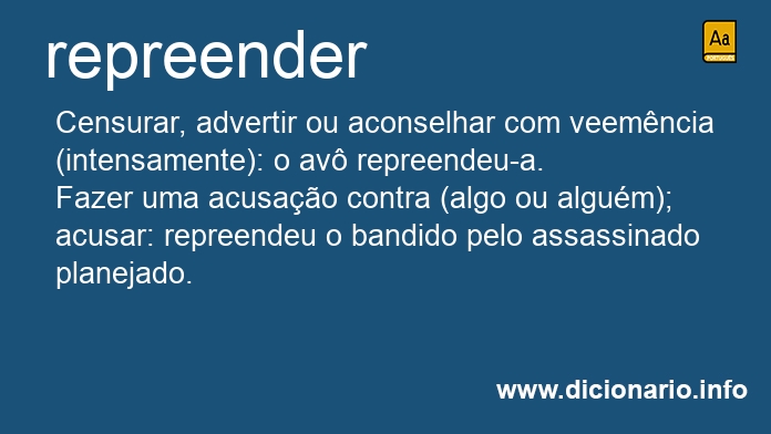 Significado de repreenderam