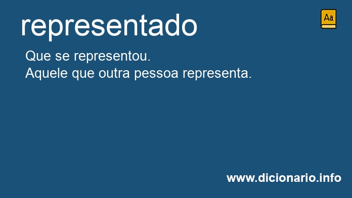 Significado de representado