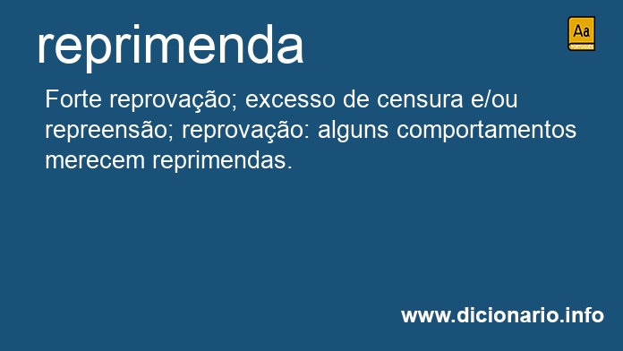 Significado de reprimenda