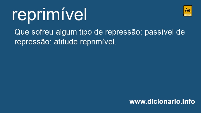 Significado de reprimvel