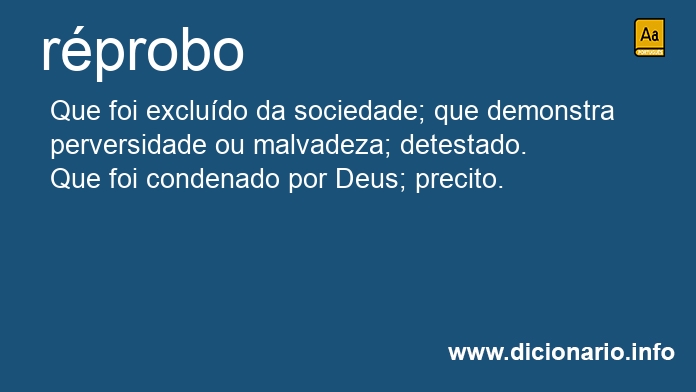 Significado de rprobo