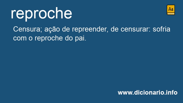 Significado de reproche