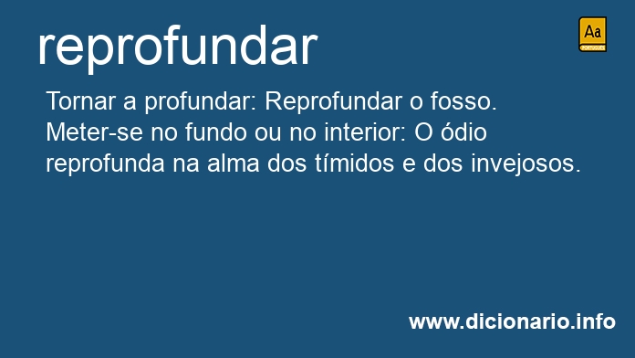 Significado de reprofundavam