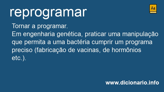 Significado de reprogramar