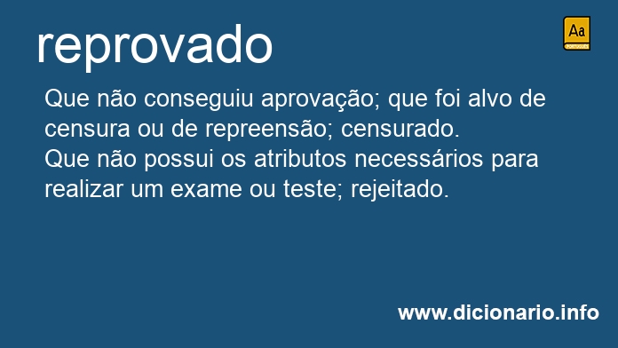 Significado de reprovada