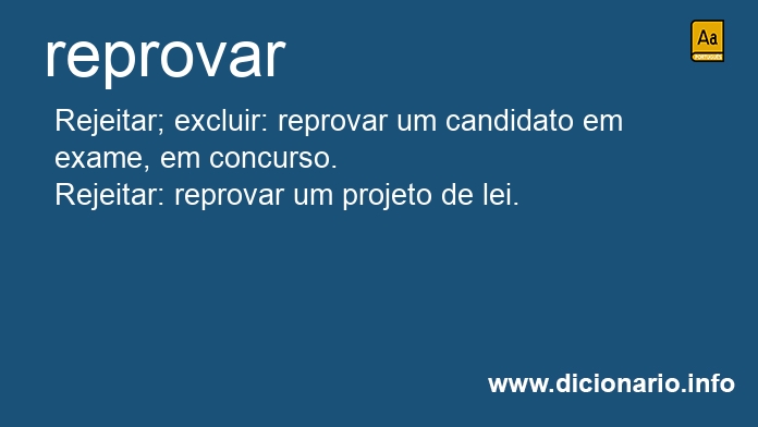 Significado de reprovaram