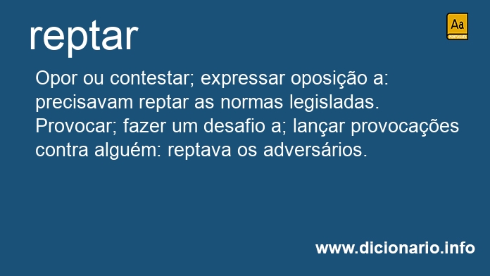 Significado de reptaste