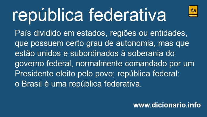 Significado de repblica federativa