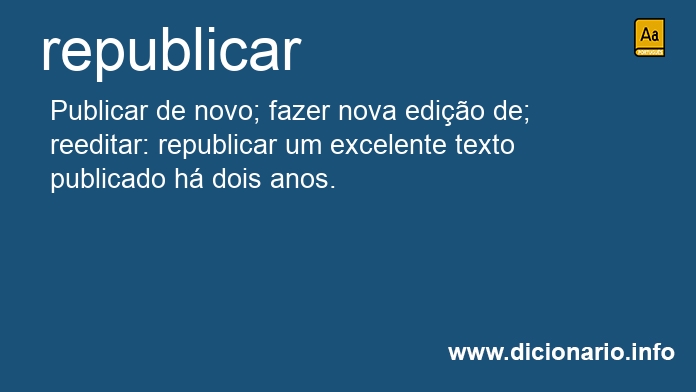 Significado de republicaram