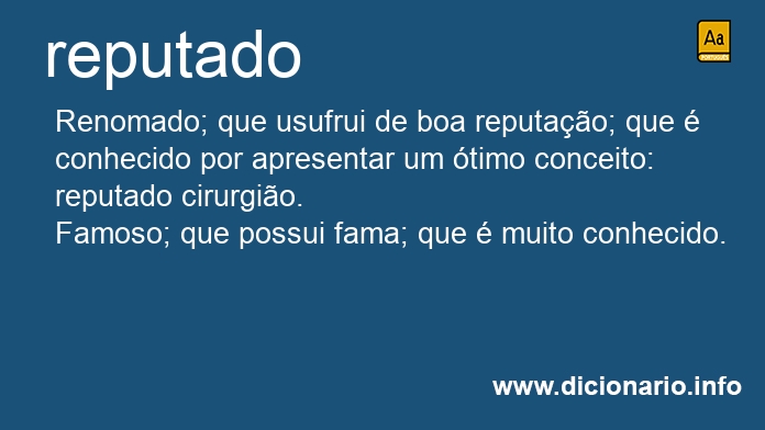 Significado de reputado