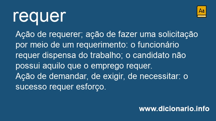 Significado de requer