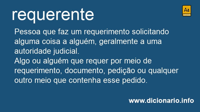 Significado de requerente