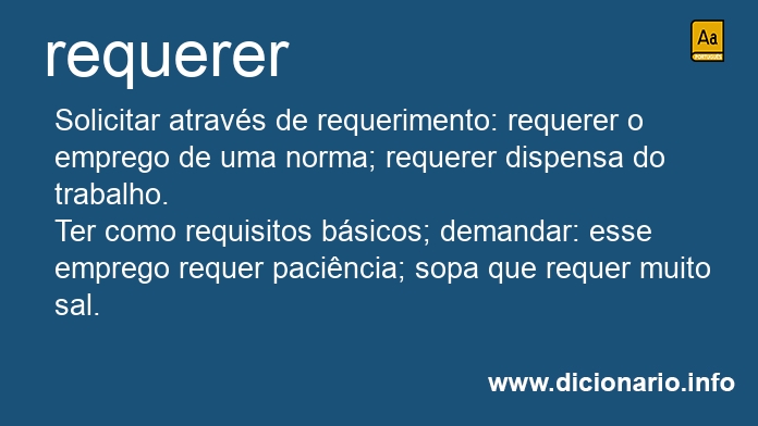 Significado de requerer