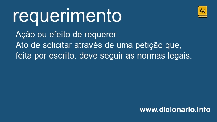 Significado de requerimento