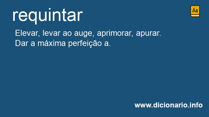 Significado de requintar