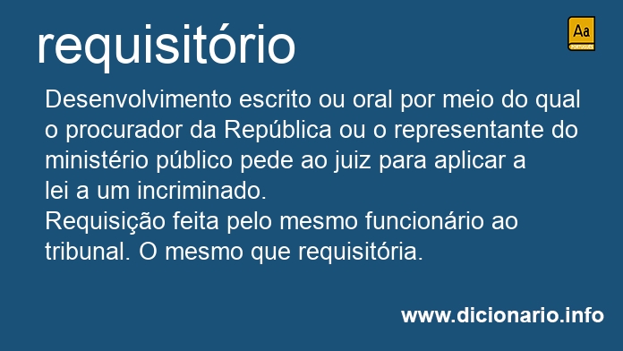 Significado de requisitrio