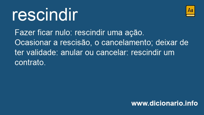 Significado de rescindis